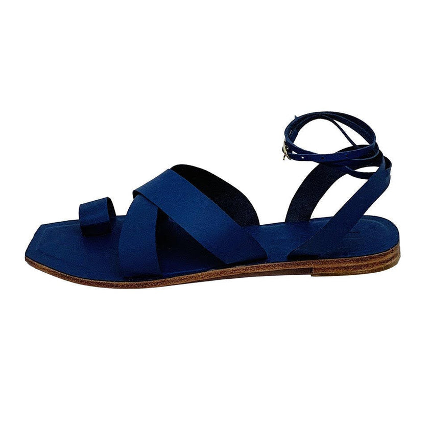 Story Crossover Slingback Leather Sandals