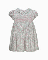 Arabella Floral Smocked Dress in Pink