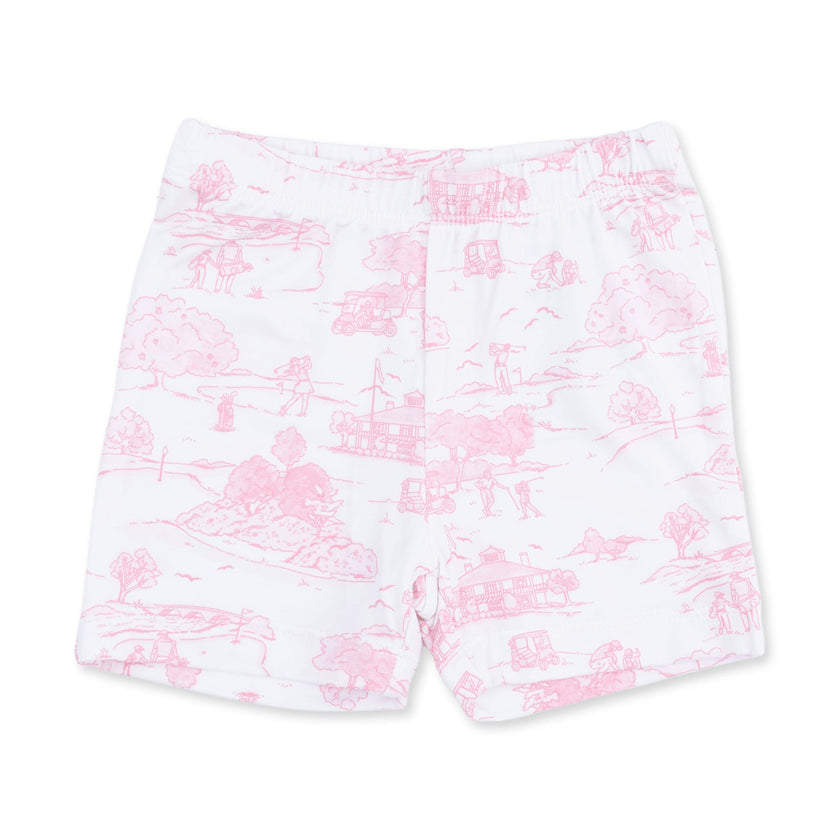 Golf Toile Pink - Loungewear Short Set
