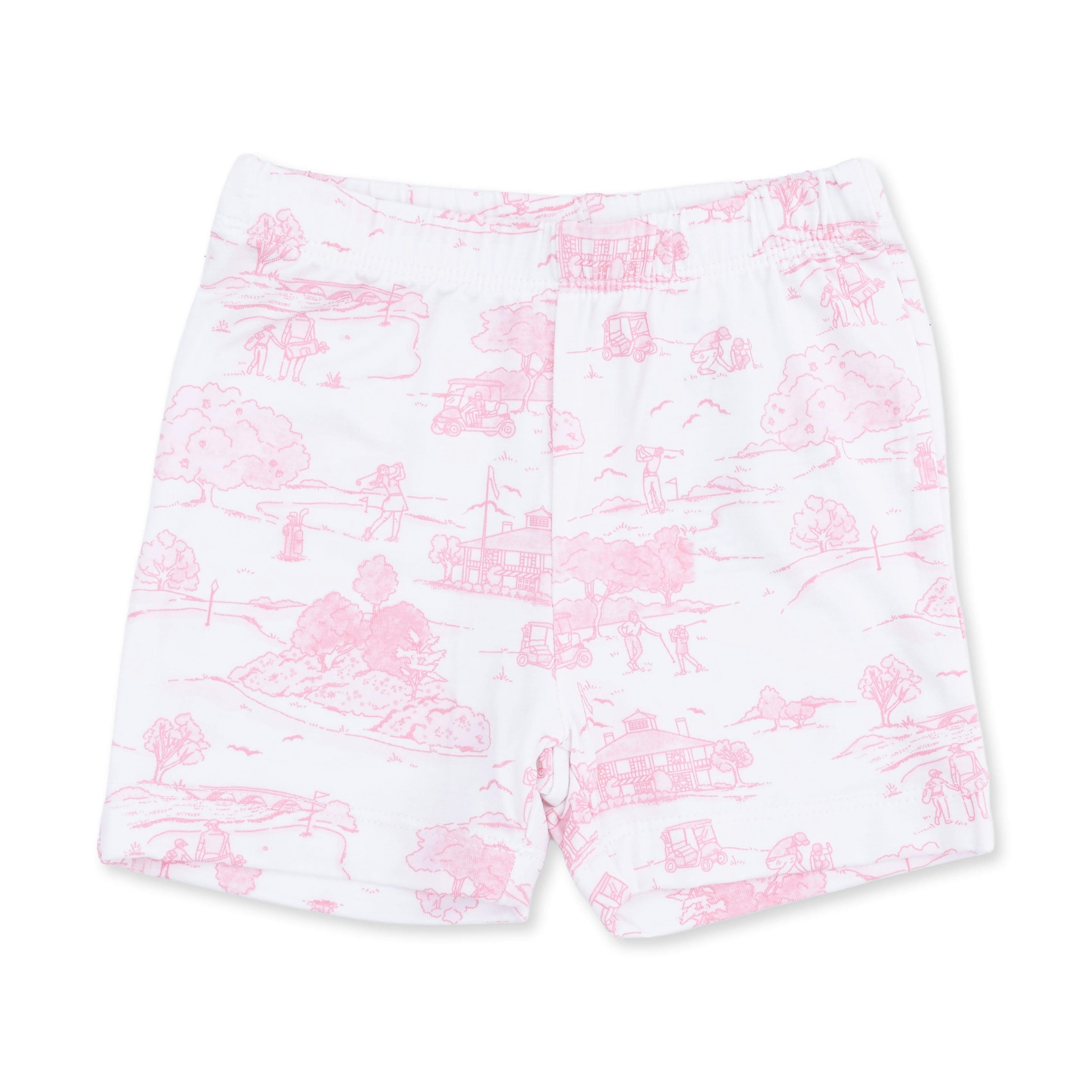 Golf Toile Pink - Loungewear Short Set