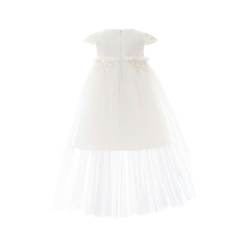 White Solana Floral Overlay Dress