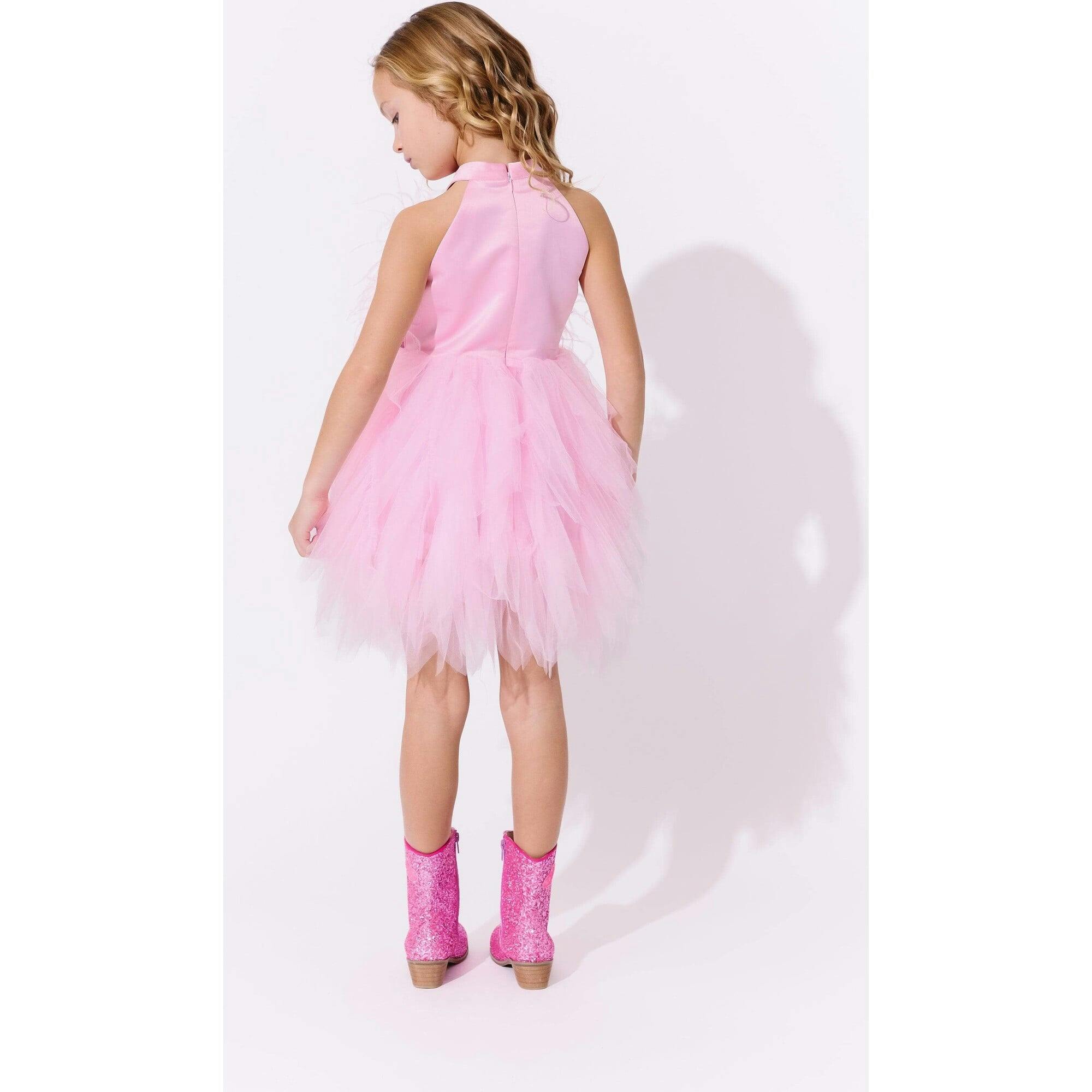 Pink Princess Feather Dress