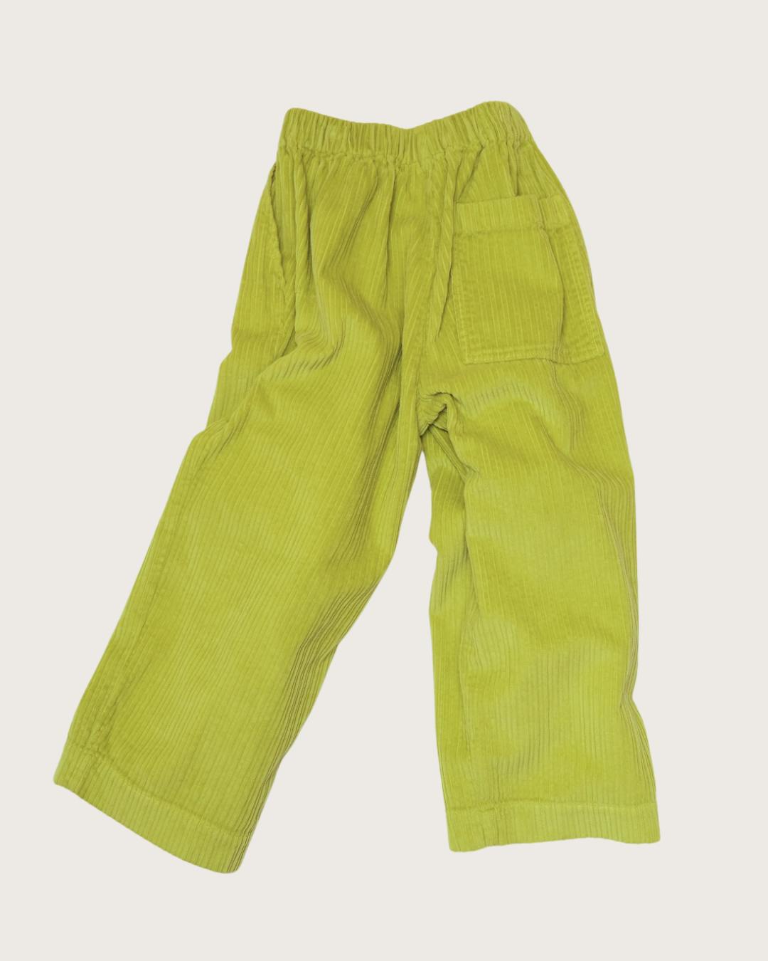Ever Acid Green Cord Trousers