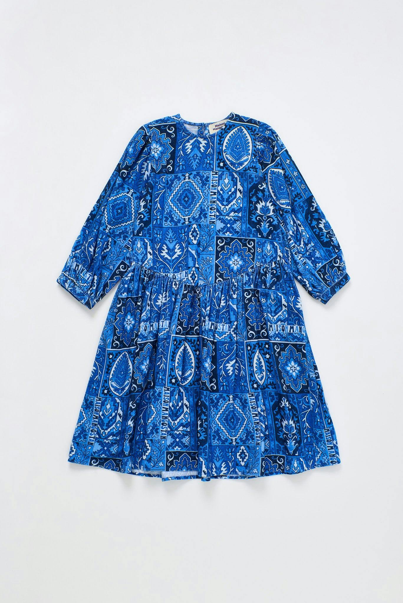 CARPET MICROCORDUROY DRESS BLUE