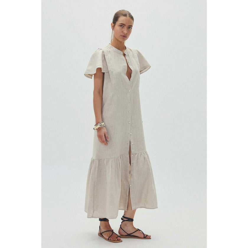 Willow Linen Dress - Natural