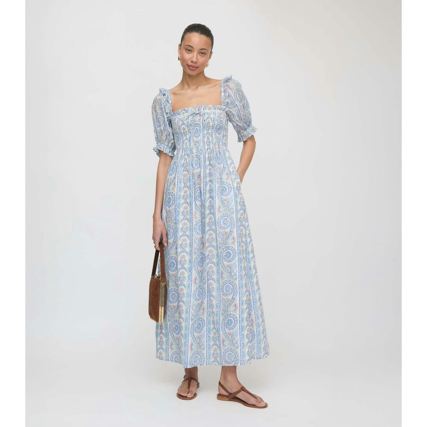 The Scarlett Nap Dress - Blue Corsica Paisley