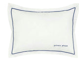 Navy Trim Decorative Pillow
