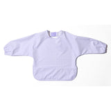 Magnetic Long Sleeve Bib - Violet Check
