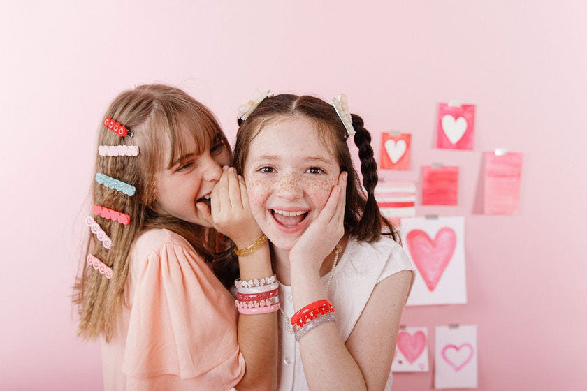 VAL25 Bows Vintage Pink Bangles