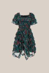 Florentina Short Dress in Emerald Truly Madly Deeply