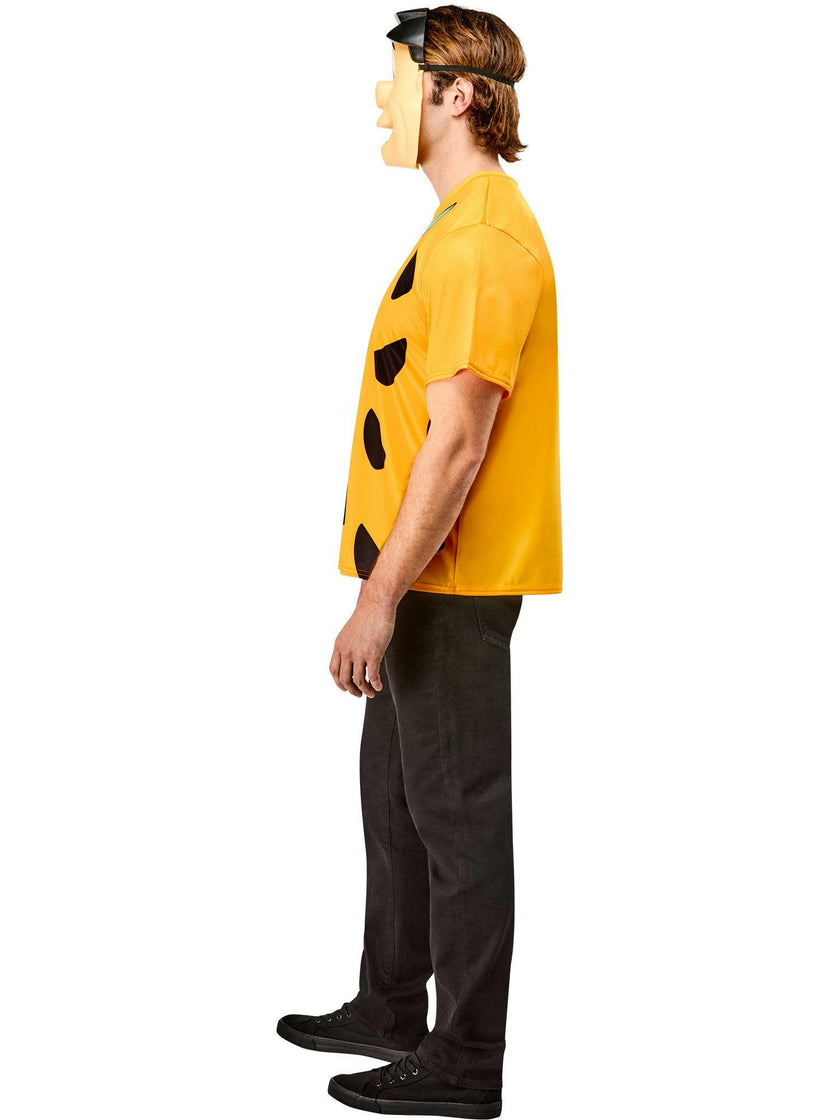 Men's The Flintstones Ben Cooper Fred Flintstone T-Shirt and Half Mask