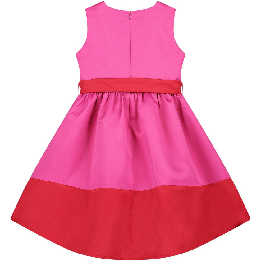 Florence Bow Satin Girls Party Dress