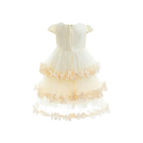 Cream Ferara Tiered Ruffle Dress