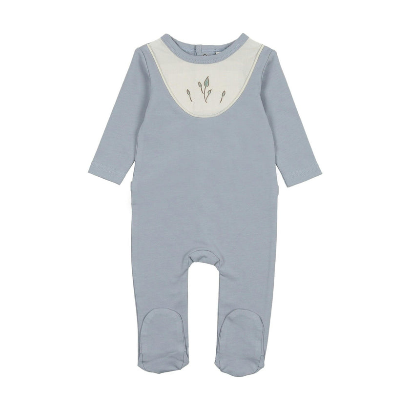 Embroidered Bib Footie and Beanie Set