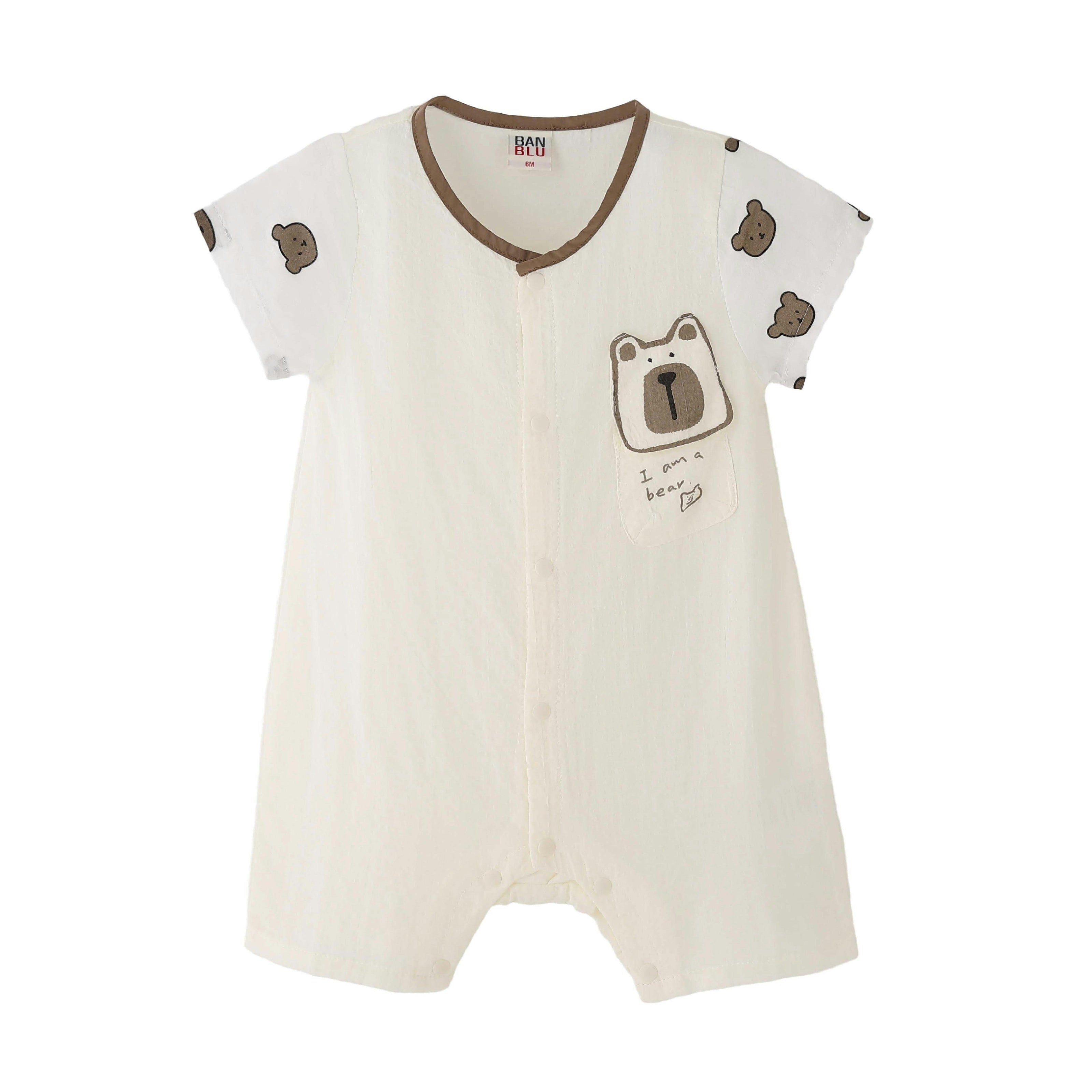 Cream Bear Romper