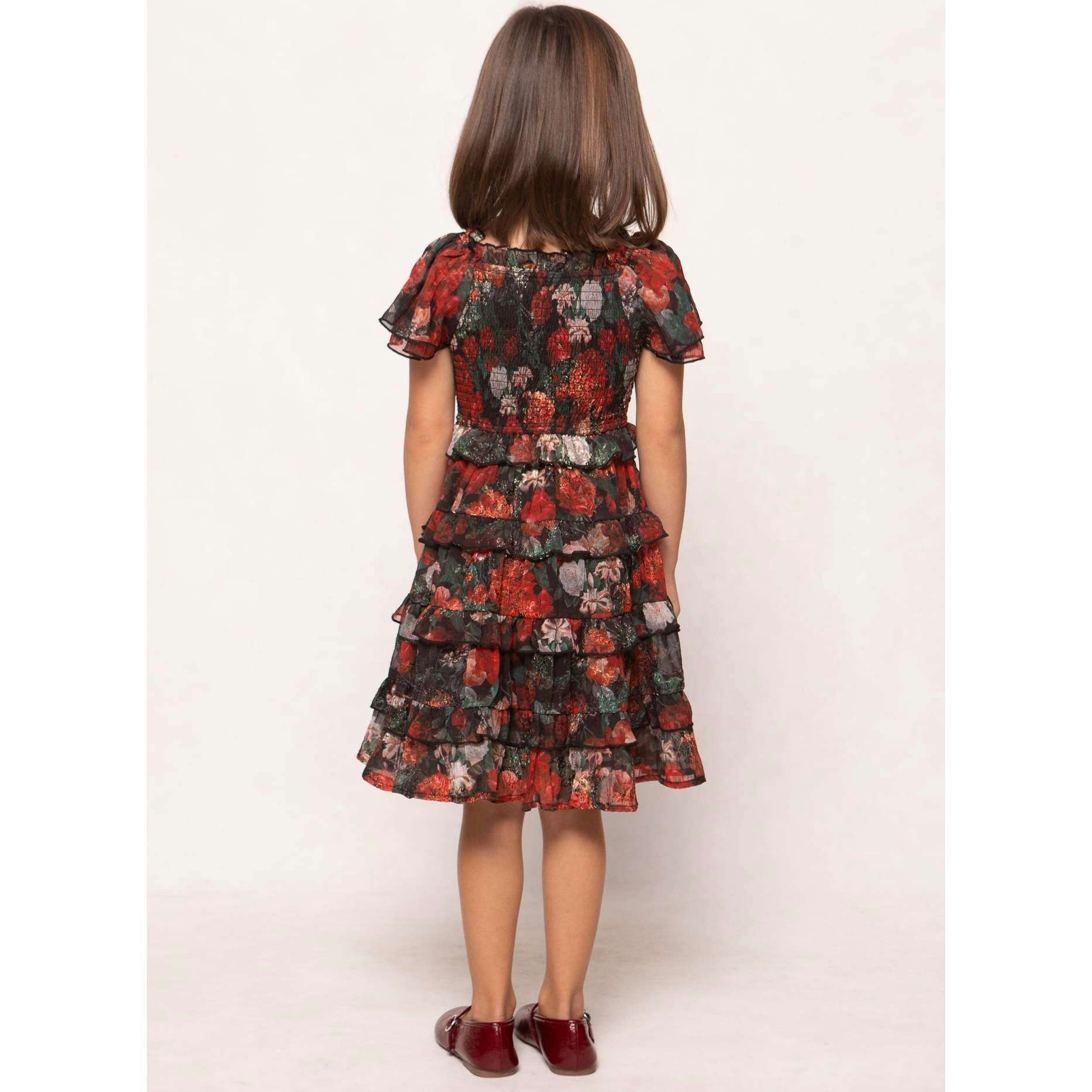 Mini Winnie Dress in Midnight Roses