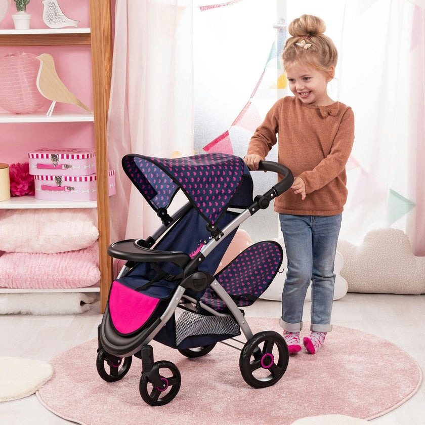 Bayer Design Dolls: Twin Star Stroller - Blue