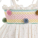 Pink Pom-Pom Skirt Set
