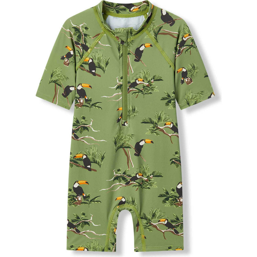 Zipper Shortall Swimsuit