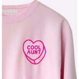 Women's Luv Letters Cool Aunt Sweatshirt, Pink
