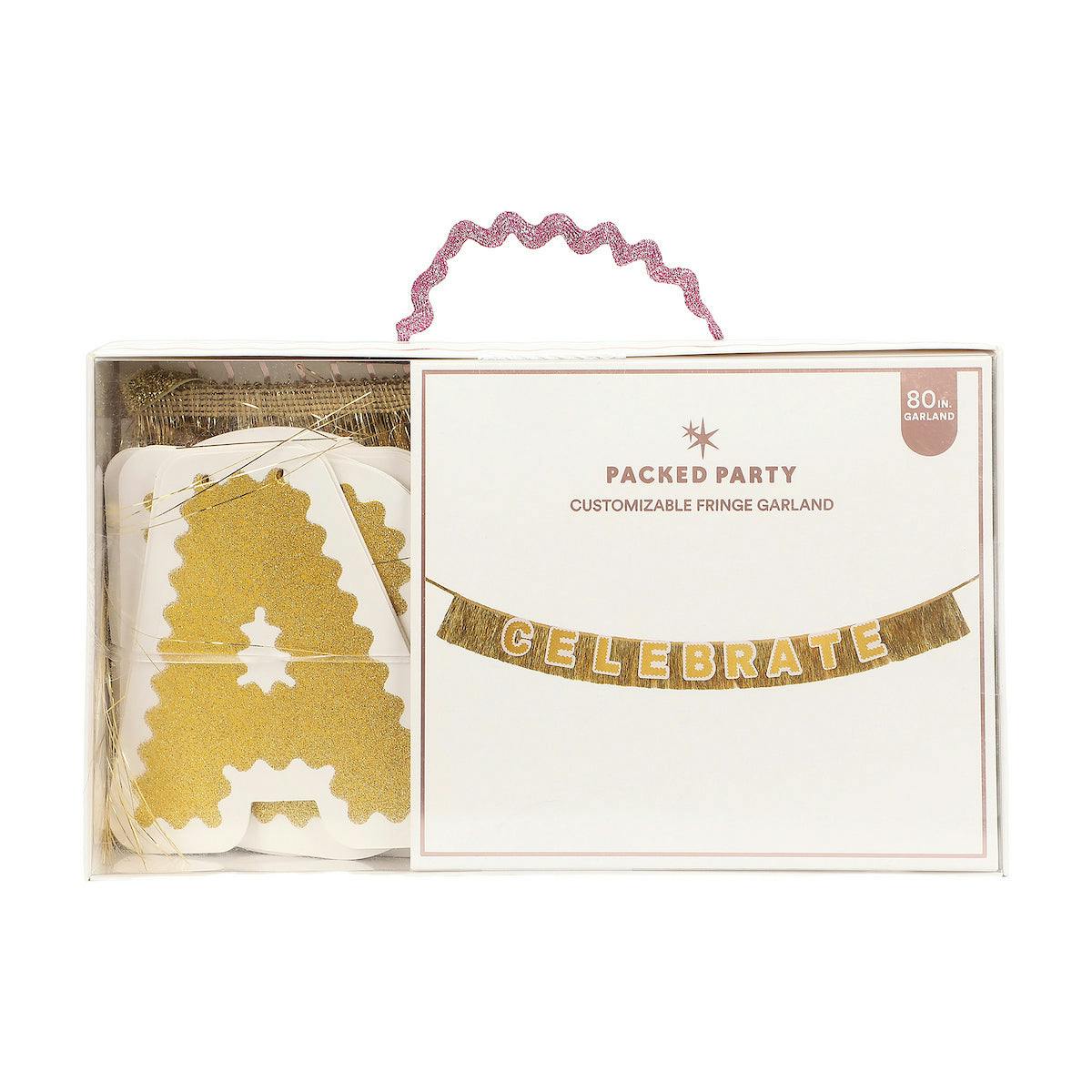Customizable Gold Fringe Party Banner