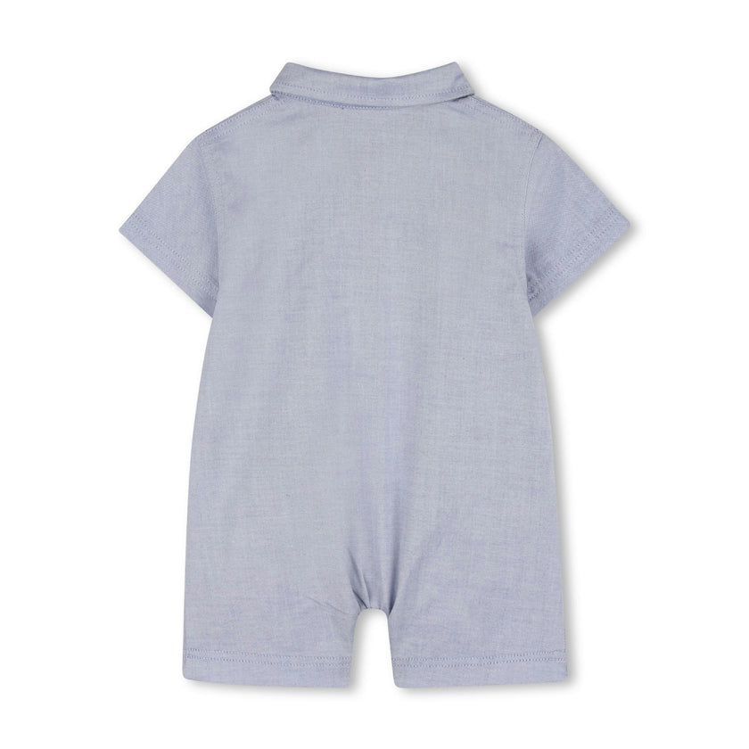 Light Blue Romper & Hat Set