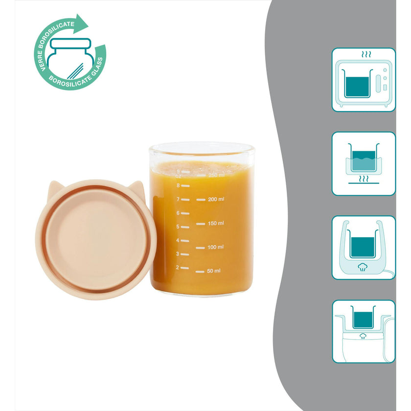 Babymoov Isy Glass Baby Food Storage Jars (Oven-Safe, Airtight)
