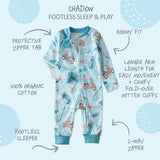 SHADOW Sleep & Play Baby Pajamas for Boys & Girls