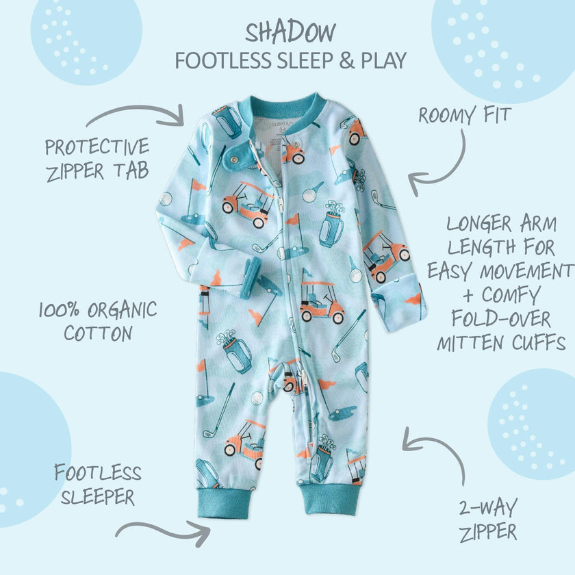 SHADOW Sleep & Play Baby Pajamas for Boys & Girls