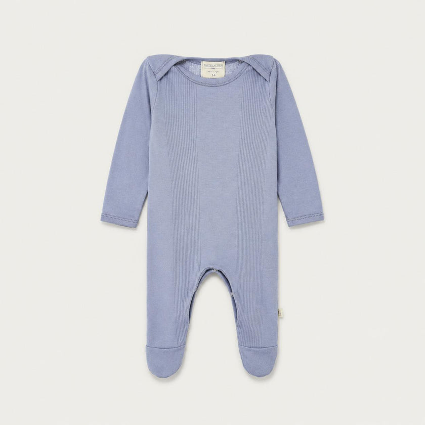 Variegated Rib Lap Tee Footie Pajama