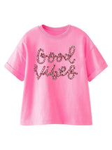 Pink Crystal Good Vibes T-shirt