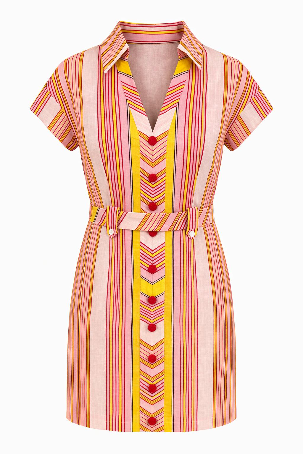 Chris Candy Stripe Mini Dress