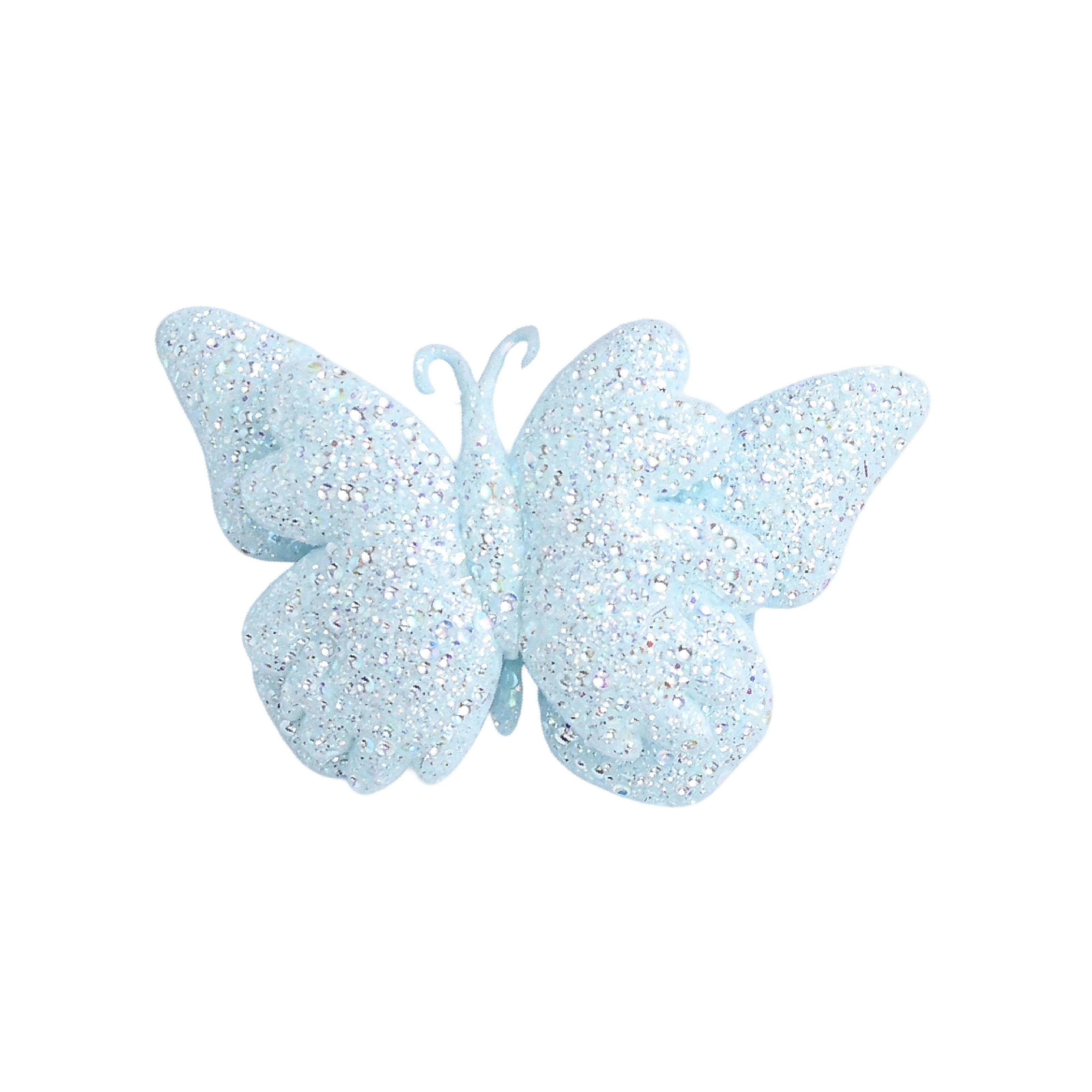 Glitter Butterfly Clip Set