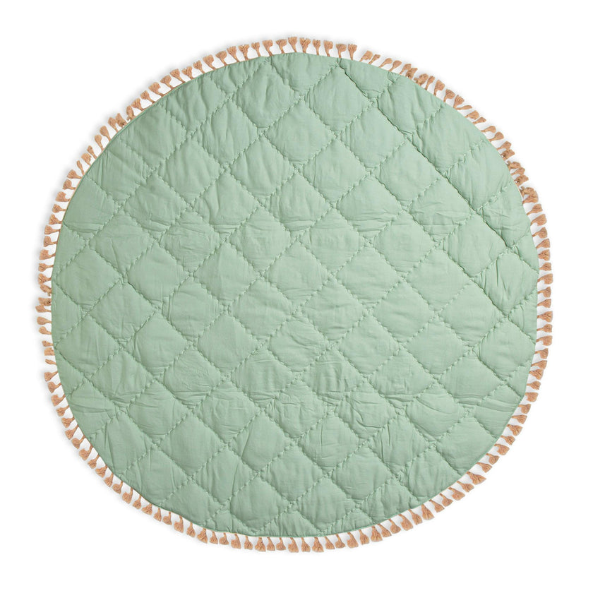 Parker Pink Floral Cotton Quilted Baby Play Mat