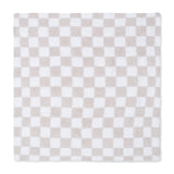 Chenille - Natural Checkerboard Blanket