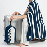 Xoxo Reversible Stripes Blanket Travel Set