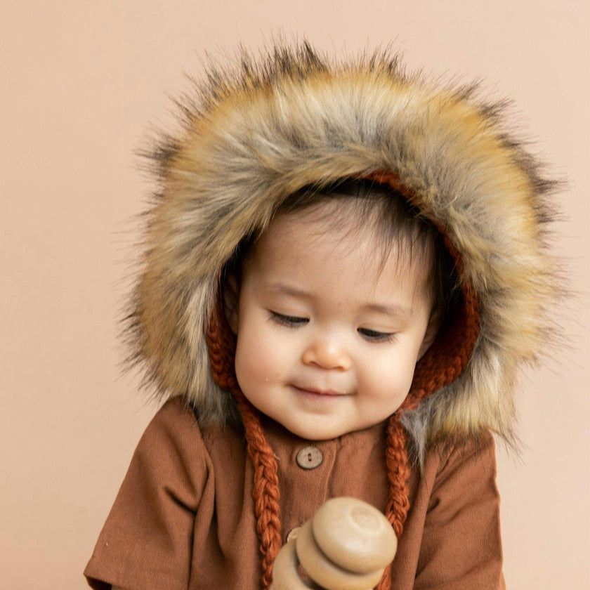 Lennon Lion Bonnet - Cinnamon