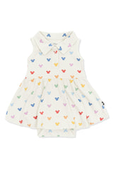 Polo Bodysuit Dress in Pastel Mickey Mouse