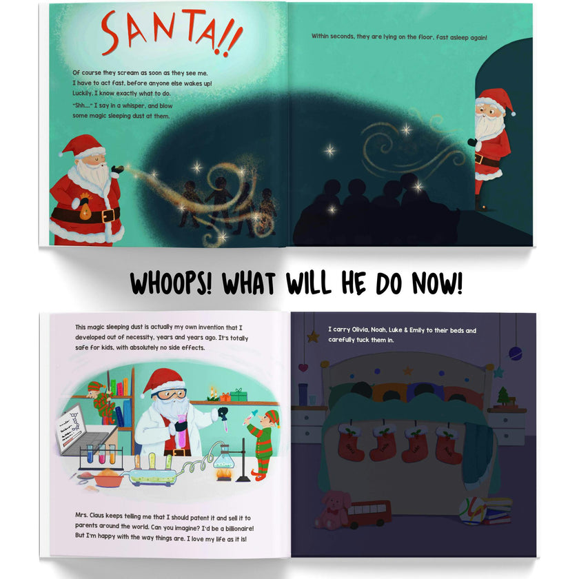 Santa's Visit to your House (Personalized Christmas Book for upto 4 kids)