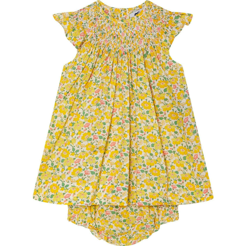 Made With Liberty Fabric Smocked Baby Dress Poet