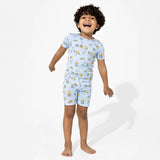 Easter Blue Kids Bamboo Short Set