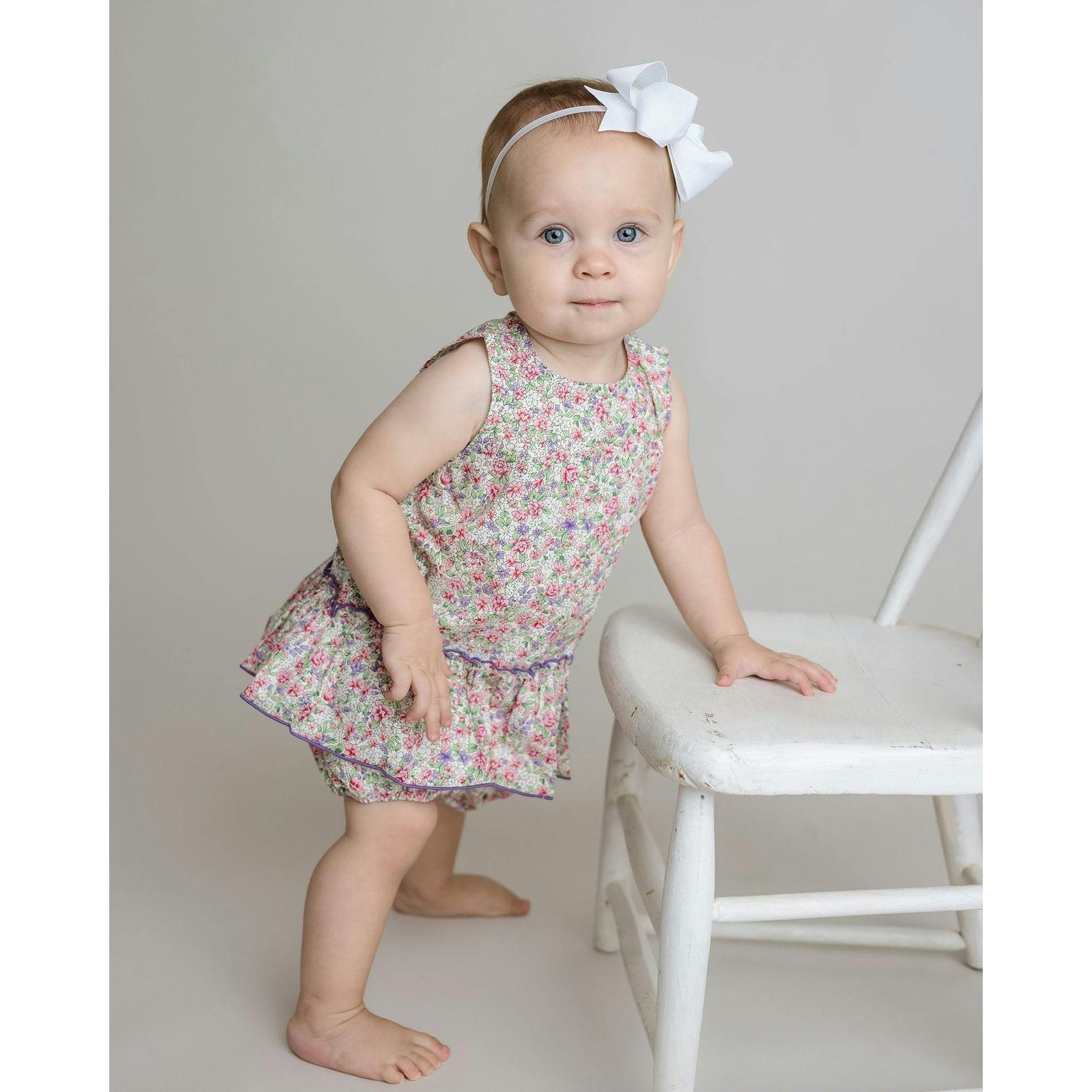 Floral Peplum Short Set