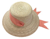 Clematis Bucket Hat (PreOrder Shipping June 15th) - Coral Wide & Short Grosgrain Ribbon
