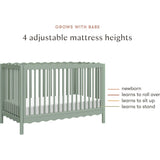Swell 4-in-1 Convertible Crib with Toddler Bed Conversion Kit in Light Sage