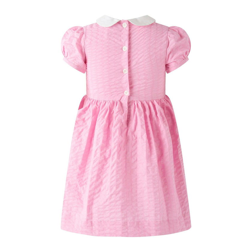 Seersucker Heart Smocked Dress