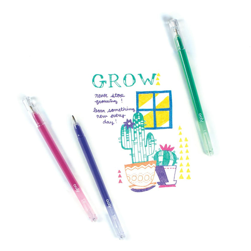 Radiant Writers Glitter Gel Pens - Set of 8