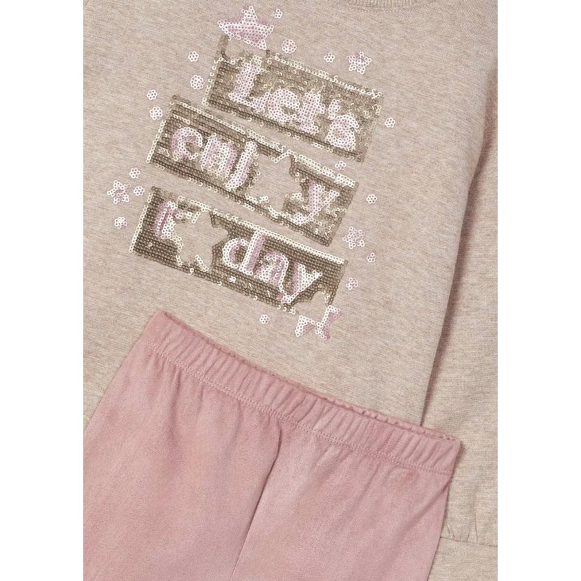 Girl Jumper and Suede Leggings Set