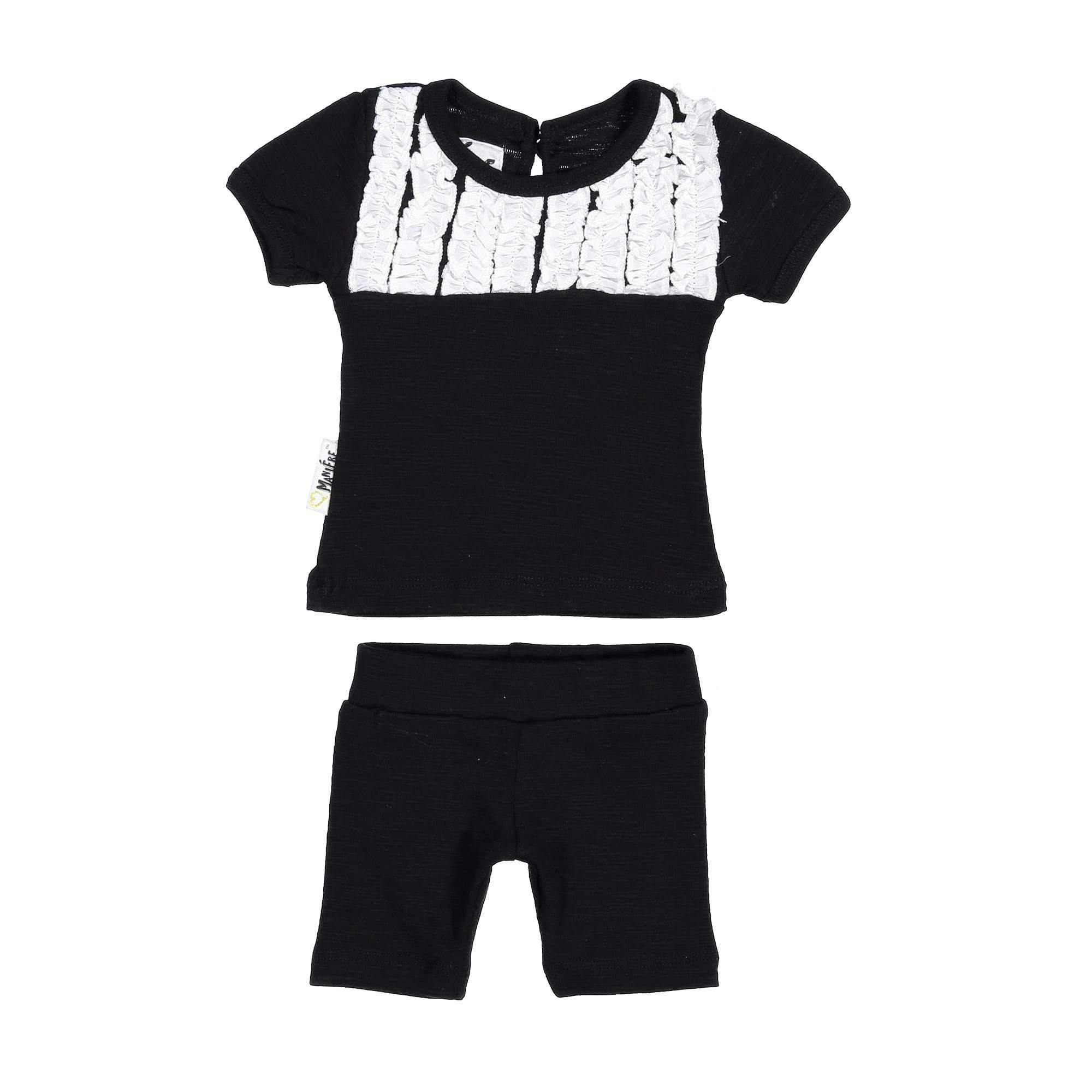 Tux Ruffle 2-Piece Top & Short Set