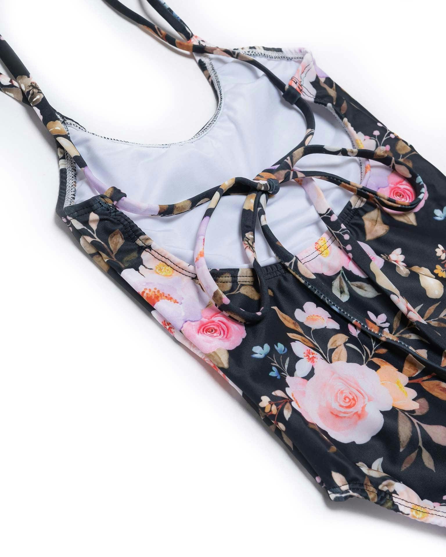 Tie Back One Piece Swimsuit