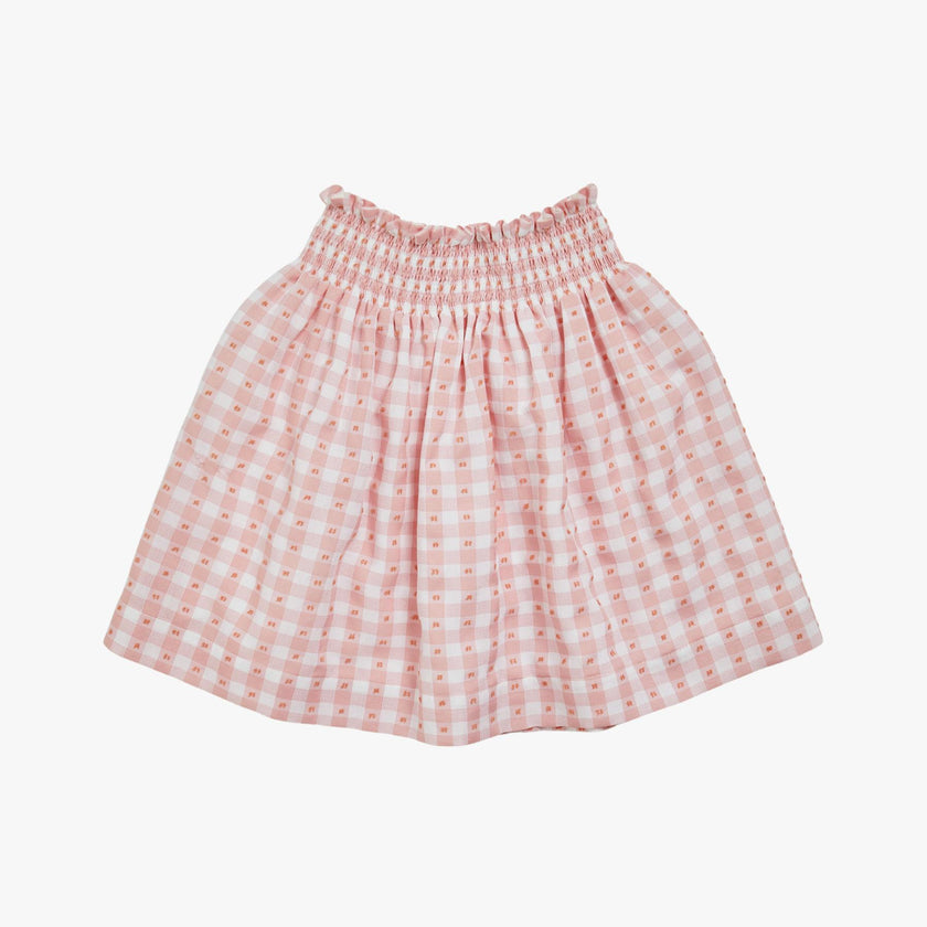 Leioa Skirt Pink Vichy Plumetis